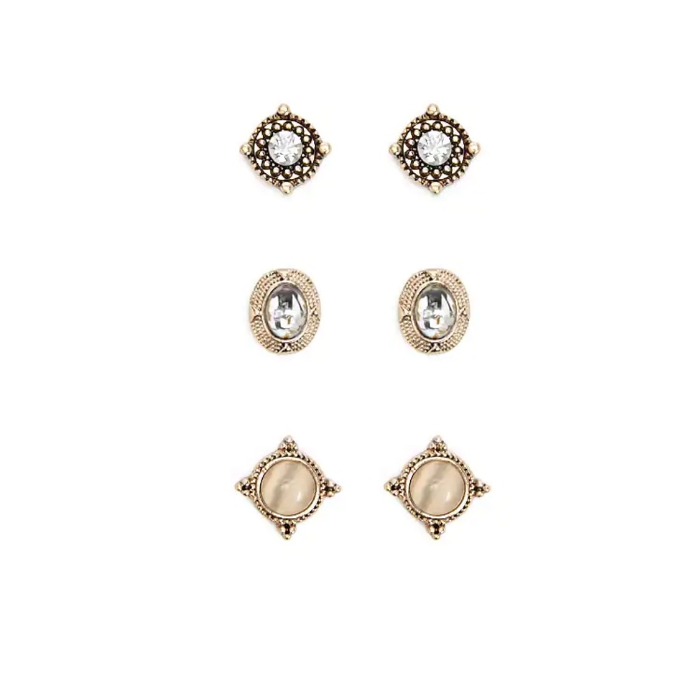 BRAND NEW Faux Gem Stud Earrings